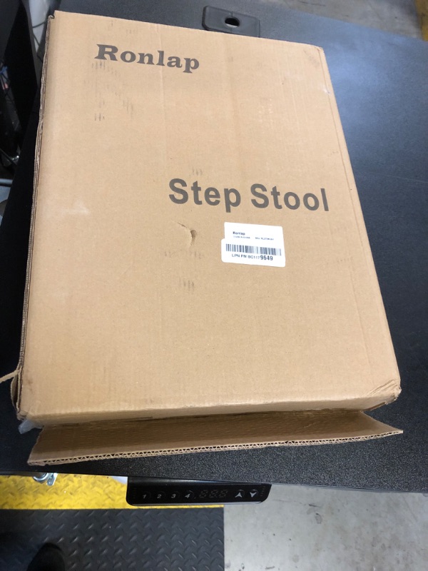 Photo 1 of Ronlap One Step Stools for Adults, Portable Safety Step Platform for Seniors Small Plastic Bedside Step Stool Mobility Wide Step Stools Elderly Assistance for Shower Bed Car Stair Outdoor, Black-Black