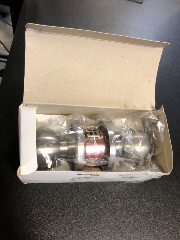 Photo 1 of Master Lock BLC0432D Commercial Cylindrical Passage Ball Knob Lockset, Satin Chrome