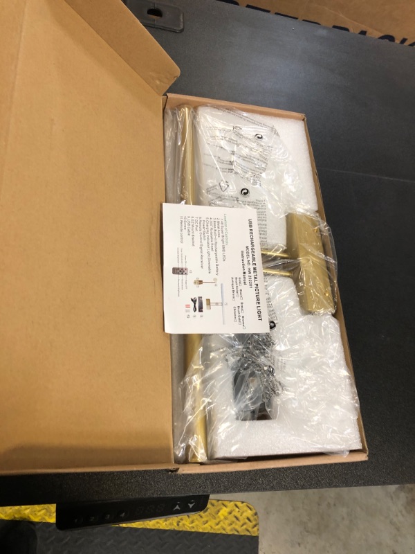 Photo 1 of HOWMZON Battery Operated Picture Light,5200mAh Picture Lights for Wall with Remote,16 inch Art Light for Paintings, Gallery Lighting for Photo,Mirror,Artwork Frame,Portrait(Gold)