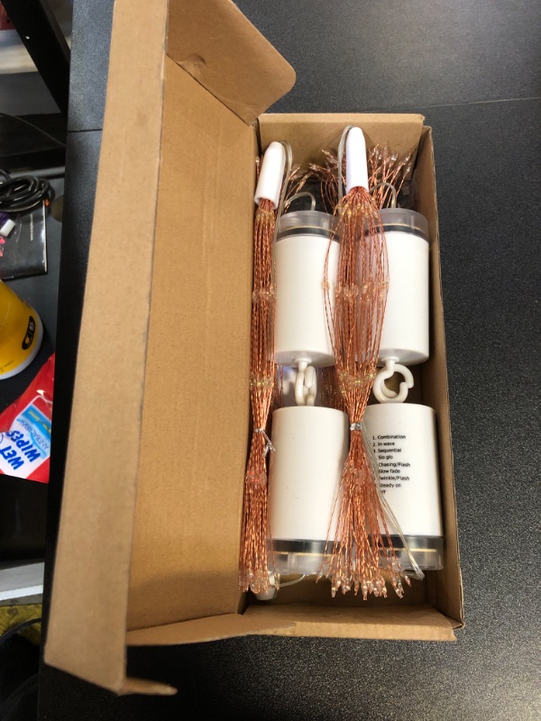 Photo 1 of 4 Pack Star String Lights Christmas Lights, 225 LED 8 Modes Dimmable with Remote Control, Waterproof Copper Wire Decorative Hanging Star Lights for Party Patio Garden Decoration (Multicolor)