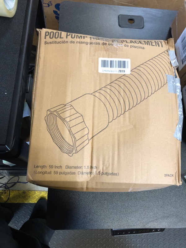 Photo 1 of Pool Hose for Above Ground Pools, 1.5 Inch Pool Pump Replacement Hoses 59" Long Accessory Swimming Pool Hoses for Filter Pumps, Sand Filters System