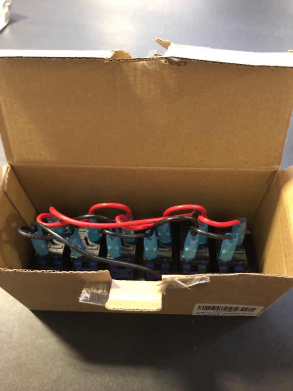 Photo 1 of 6 Gang Waterproof Rocker Switch Panel, Toggle Switch Panel, 12V/24V Switch Panel, 3 Pin On-Off Boat Switch Panel, Blue LED Car Toggle Switch for Car Boat Truck Motorcycle RV UTV ATV