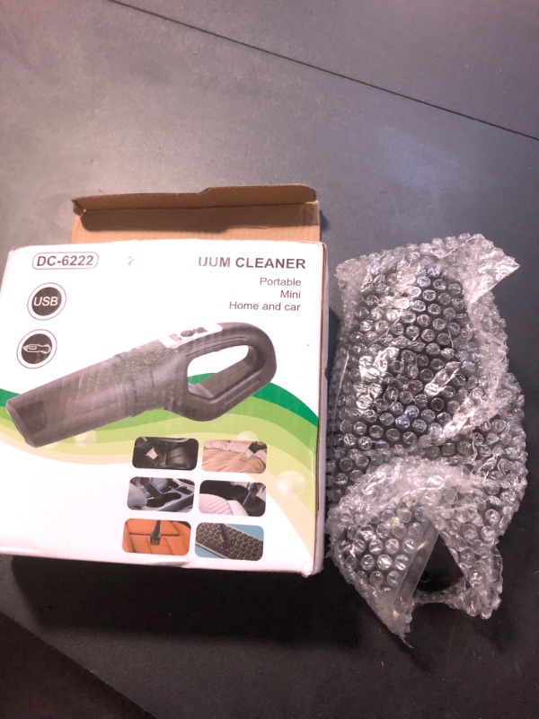 Photo 1 of BsrFirst Handheld Cordless Vacuum Cleaner, Portable Vacuum Cleaner, Car Vacuum Cleaner with LED Light and Battery Display, Strong Suction Power for Car/Home/Office (Black)