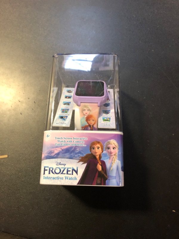 Photo 1 of Accutime Kids Disney Frozen Anna Elsa Purple Educational Touchscreen Smart Watch Toy for Girls, Boys, Toddlers - Selfie Cam, Learning Games, Alarm, Calculator, Pedometer & More (Model: FZN4672AZ)