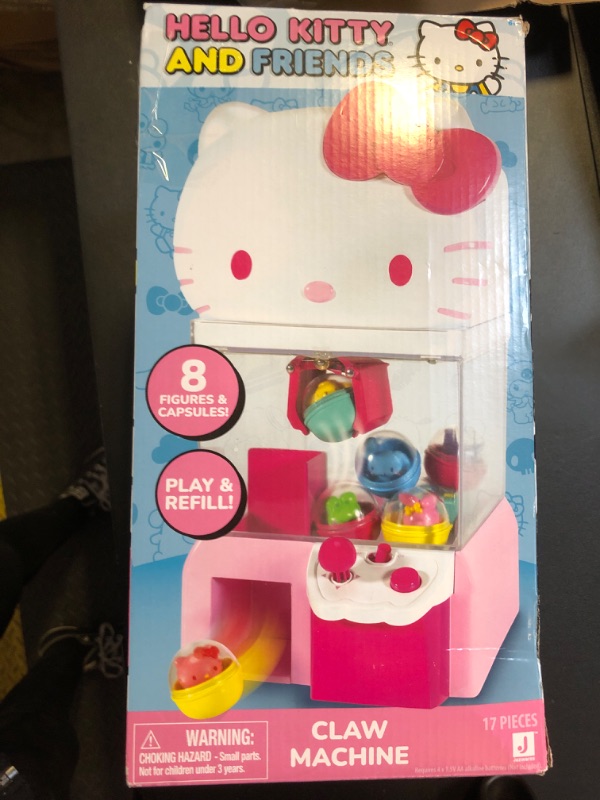 Photo 1 of Hello Kitty and Friends, 12” Claw Machine with 8 Collectible Mini Figures - Officially Licensed Sanrio Product from Jazwares (Amazon Exclusive)