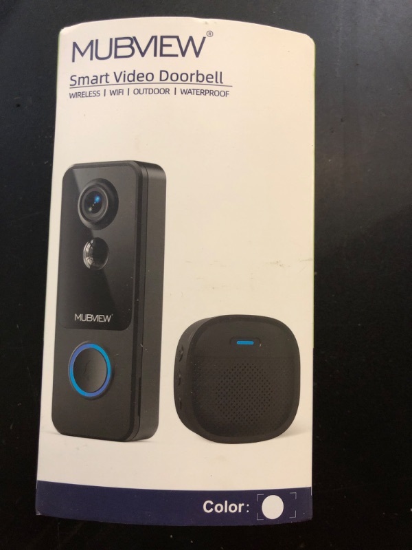 Photo 2 of MUBVIEW Wireless Video Doorbell with Chime, 1080p, 2-Way Talk, Night Vision, Human Detection, Card/Cloud Storage - No Subscription