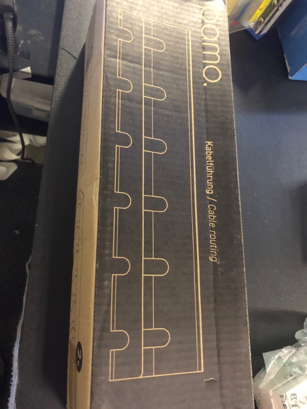 Photo 1 of PAMO Cable Management Under Desk for Easy mounting Under-Table I Set of 2 - with 10X Cable Ties I Desk Organizer for Office/Home Office Table Thoughtful Cable Tray Holder