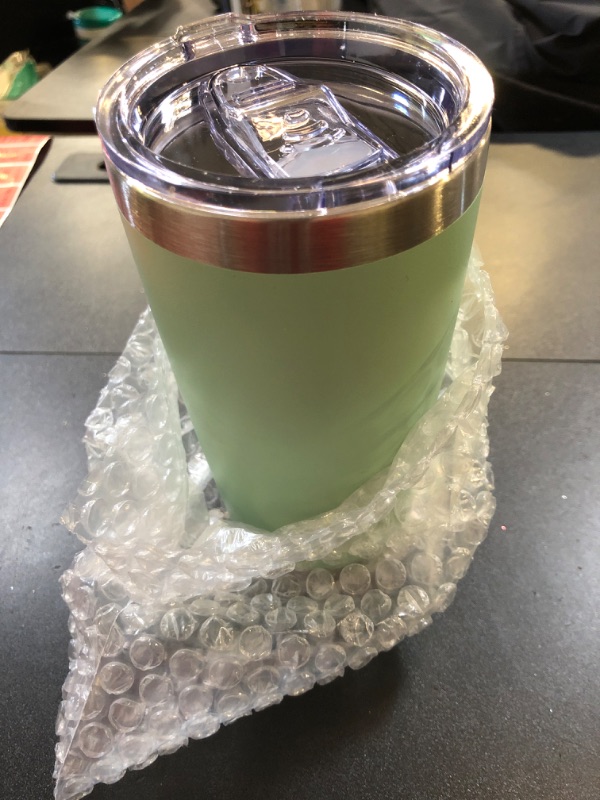 Photo 1 of 20 oz Tumbler with Lid Stainless Steel Double Wall Vacuum Insulated Tumblers Powder Coated Cups Travel Mug Keep Drinks Cold and Hot, Sagebrush Green