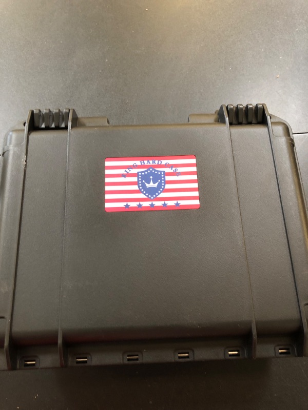 Photo 1 of Kinghardcase Tactical Hard Gun Case DIY Water & Shock Proof With Foam TSA Approved Waterproof Hard Case for Pistol Accessories 11.4 * 9.4 * 4.5in1