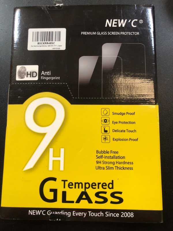 Photo 2 of NEW'C 2 Pack Designed for Samsung Galaxy Tab S9 / S9 FE 11 Inch Screen Protector Tempered Glass, Bubble Free, Ultra Resistant