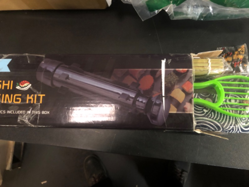 Photo 1 of FUNGYAND Sushi Making Kit, All in One Sushi Bazooka Maker with Bamboo Mats, Bamboo Chopsticks, Avocado Slicer, Paddle, Spreader, Sushi Knife, Chopsticks Holder, Cotton Bag, DIY Sushi Roller Machine