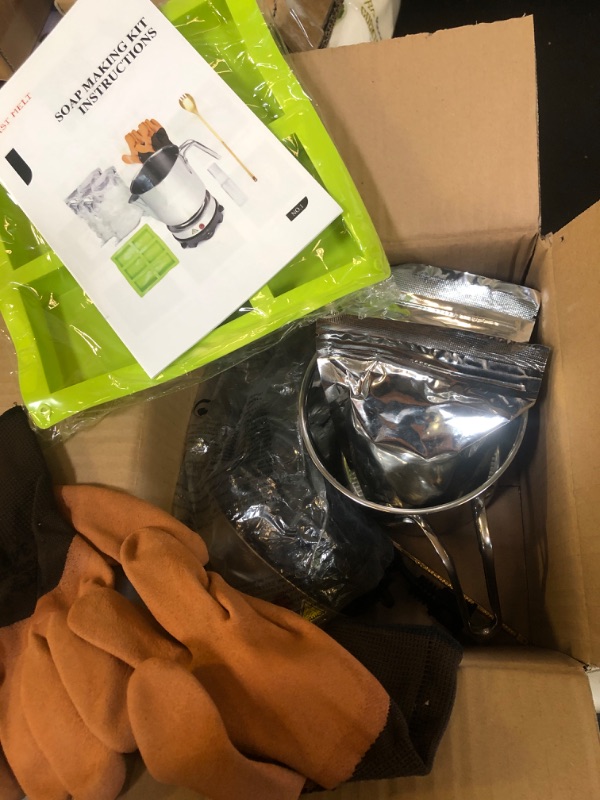 Photo 1 of FAST METL Soap Making Kit with Electronic Hot Plate, Basic DIY Soap Making Supplies Including 1.1 lb Glycerin Soap Base, Pouring Pot, Silicon Mold for Adults and Beginners Craft Project