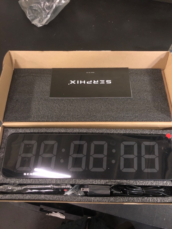 Photo 1 of SERPHIX 15.2" Large Digital Scoreboard, Variable LED Color, Timer Clock, Tabletop Electronic Scoreboard with Remote, Score Keeper for Games/Corn Hole/Volleyball/Table Tennis Sports