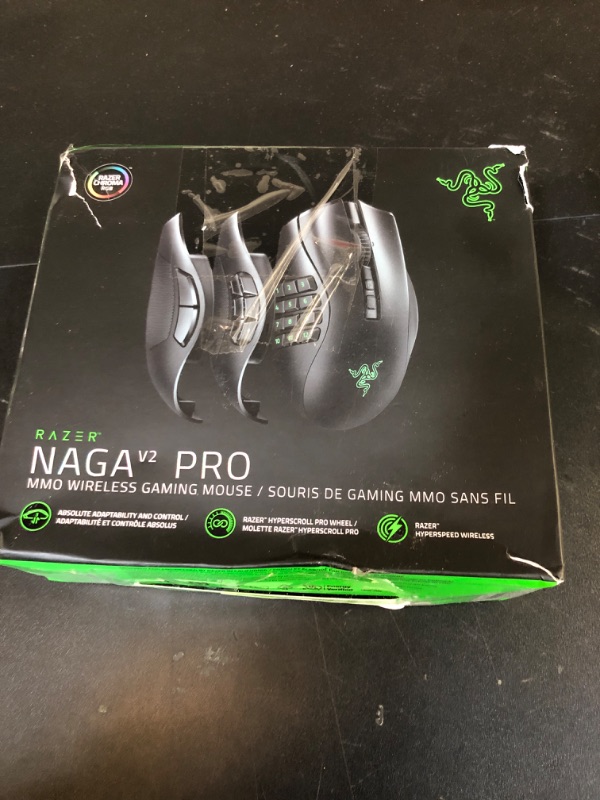 Photo 2 of Naga V2 Pro MMO Wireless Optical Gaming Mouse with Interchangeable Side Plates in 2, 6, 12 Button Configurations