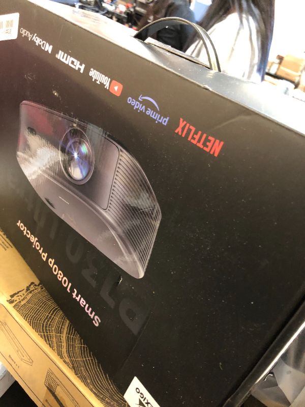 Photo 1 of NexiGo Outdoor Netflix Projector, Officially-Licensed, Netflix/YouTube/Prime Video, 800 ANSI Lumens, Auto Focus/Keystone, Native 1080P, Dolby Audio, Compatible w/TV Stick, iOS, Android (Renewed)