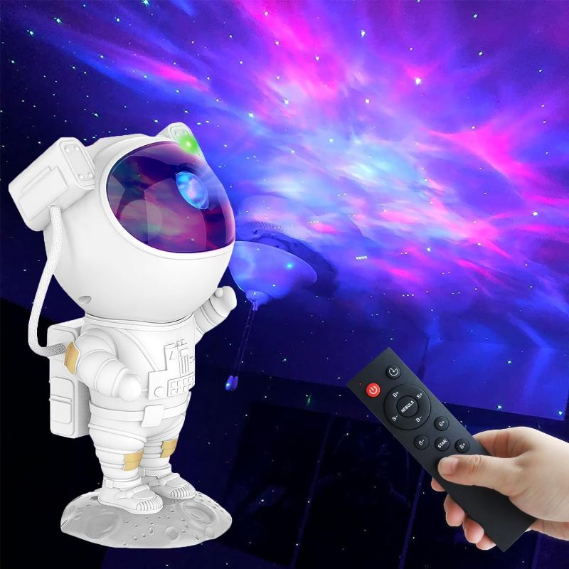 Photo 1 of Astronaut Star Projector Galaxy Light, 360° Space Buddy Projector Sky LED Night Light Space Projector Starlight Planetarium Spaceman Projector Lamp Gifts for Kids Adults Bedroom Ceiling Room Decor
