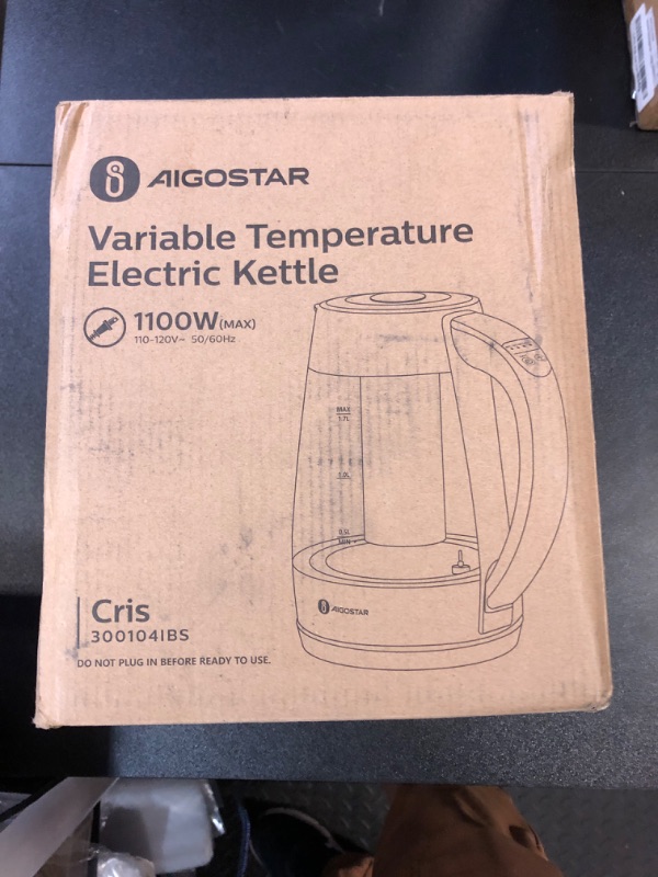 Photo 2 of Aigostar Electric Kettle Temperature Control and Tea Infuser 1.7L