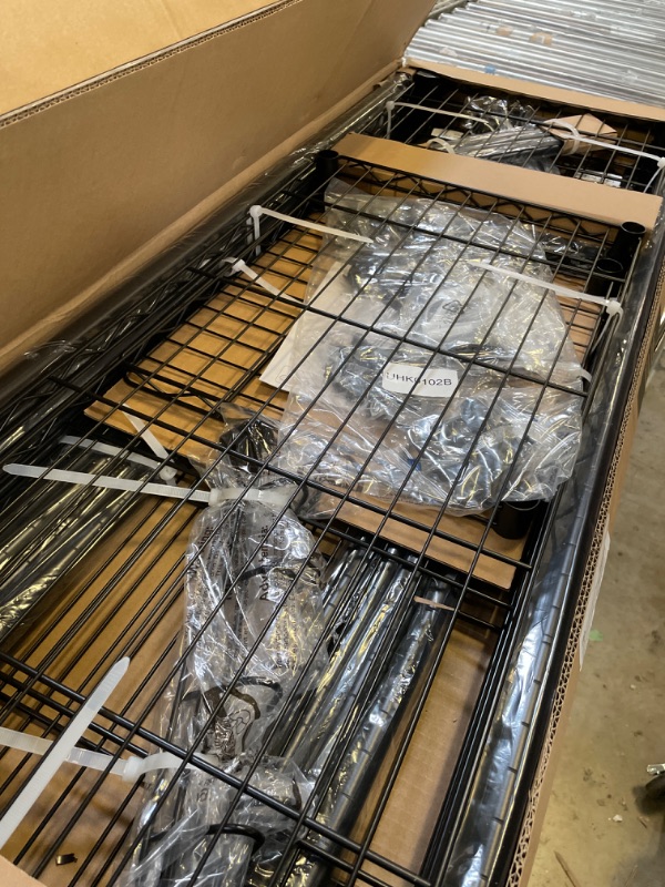 Photo 1 of Ulif E3 Heavy Duty Garment Rack, 4 Tiers Freestanding Closet Organizer System with 5 Shelves, Metal Closet Organizer and Storage System for Clothes, Max Load 650lbs, 57.1"W x 14.5"D x 77.3"H, Black