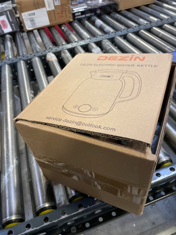 Photo 1 of DEZIN Electric Kettle Temperature Control, 1.7L Stainless Steel Electric Tea Kettle with LED Display, 1200W Rapid Boil, 12H Keep Warm, 9 Presets Modes Hot Water Boiler Heater for Tea, Coffee, Black