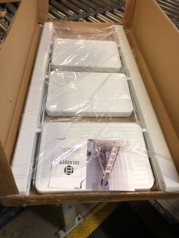 Photo 1 of SOLADDER Step Ladder 3 Step Folding, Small Step Stool for Adults, Portable Anti-Slip Lightweight Stepladder with Wide Pedals for Home and Kitchen Use, Space Saving - White (330 lbs)