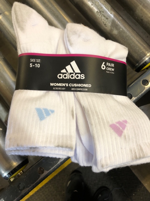 Photo 2 of adidas Cushioned 6 Pair Crew Socks Womens