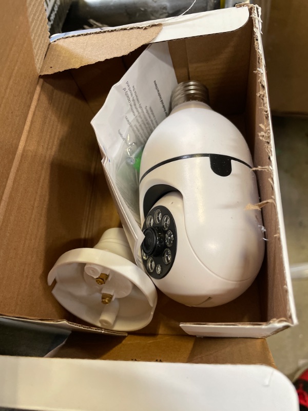 Photo 1 of Light Bulb Camera - Indoor Camera with Motion Detection, WiFi Camera, Live-Stream & Recording - 360 Camera, 2 Way Audio, Indoor Security Camera, Pet Camera - Baby Camera Monitor
