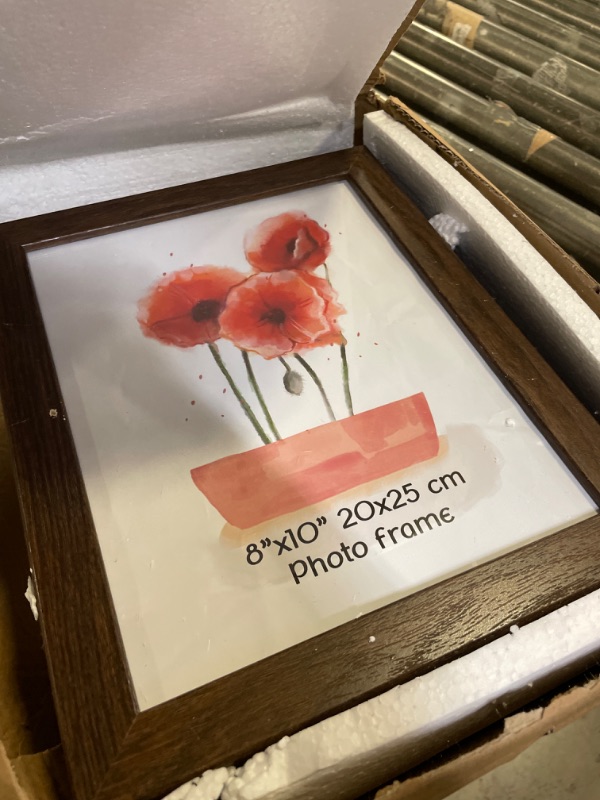 Photo 1 of CRUGLA 8x10 Picture Frame Set of 6, Rustic 8 by 10 Photo Frame for Wall Tabletop Vertical Horizontal Display, Brown
