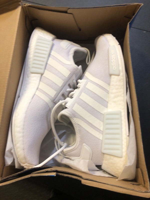 Photo 2 of adidas Originals womens Nmd_r1's Sneaker, White/White/Silver Metallic, 6.5 US