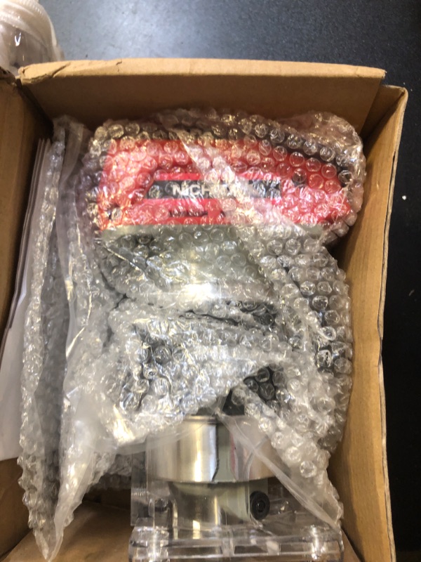 Photo 1 of Nichilas Cordless Trimmer Routers for Milwaukee M18 Battery, Woodworking Joiner, Cutting Palmming Tool 6 Speed Adjustable, LED Light, 1/4" Collet with Guide Ruler and Wheel