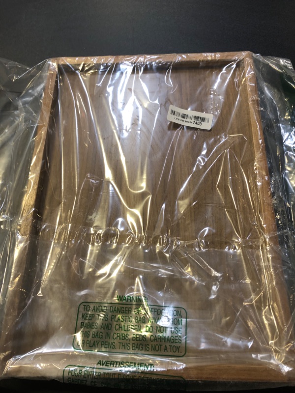 Photo 1 of VaeFae Acacia Bed Table Tray, Wooden Breakfast Tray with Folding Legs, Bed Tray for Eating and Laptop, Eating Trays for Bedroom