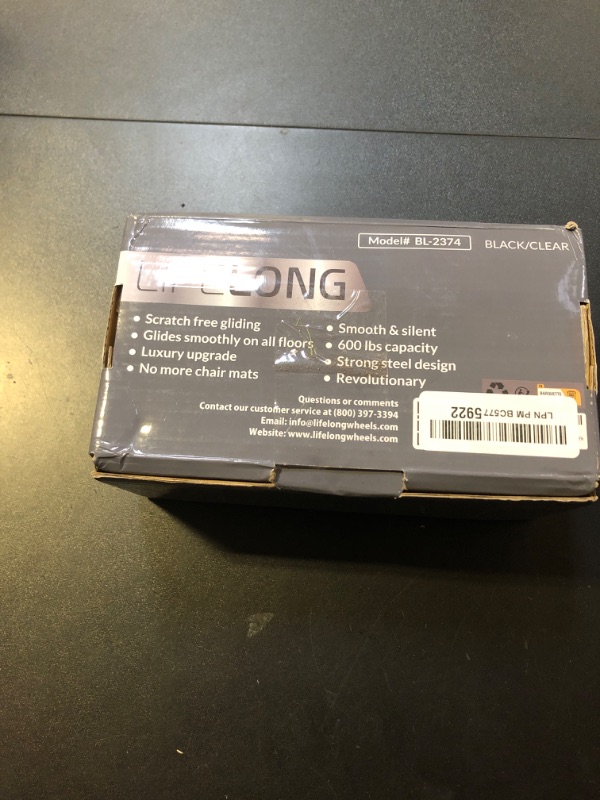 Photo 1 of Lifelong Office Chair Wheels Replacement Rubber Chair Casters for Hardwood Floors and Carpet, Set of 5, Heavy Duty Casters for Chairs to Replace Office Chair Mats - Fits 98%