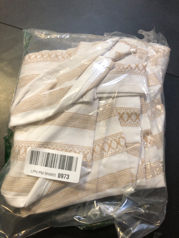 Photo 1 of Folkulture Shower Curtain for Bathroom Decor, Boho Shower Curtains with Tassels, 72" X 72" Farmhouse Shower Curtain, 100% Recycled Cotton Fabric Neutral Shower Curtain (Aztec - Taupe)