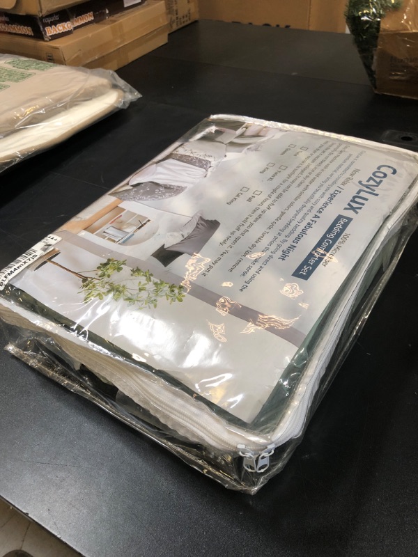 Photo 1 of CozyLux Sage Green Comforter Set Queen, 7 Pieces Queen Bedding Set Contrasting Design with Comforter, Flat Sheets, Fitted Sheet, Pillowcases & Shams, Boho Bed in a Bag Queen for All Season