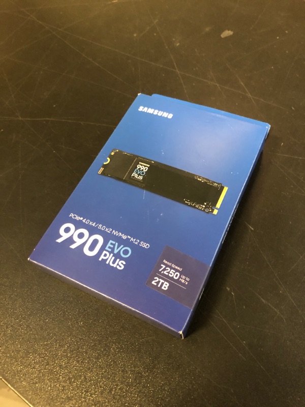 Photo 1 of SAMSUNG 990 EVO Plus SSD 2TB, PCIe Gen 4x4, Gen 5x2 M.2 2280, Speeds Up-to 7,250 MB/s, Upgrade Storage for PC/Laptops, HMB Technology and Intelligent Turbowrite 2.0, (MZ-V9S2T0B/AM)
