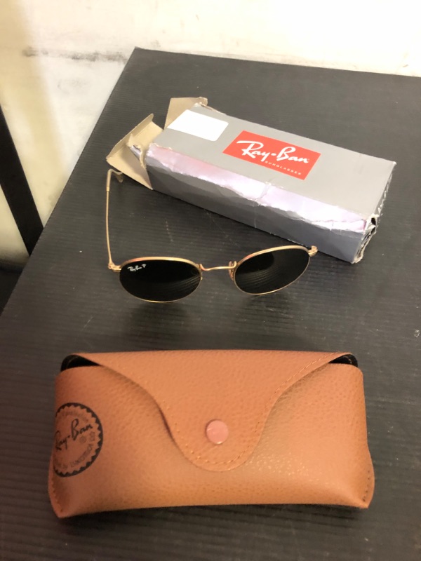 Photo 2 of Ray-Ban Rb3447 Round Metal Sunglasses, Gold/G-15 Green, 53 mm