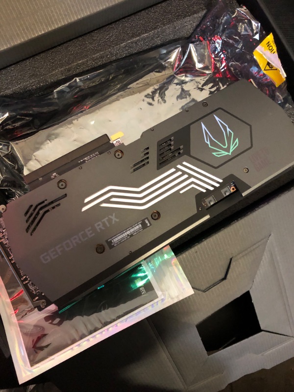 Photo 4 of ZOTAC GAMING GeForce RTX™ 3080 Ti AMP Holo 12GB GDDR6X 384-bit 19 Gbps PCIE 4.0 Graphics Card, HoloBlack, IceStorm 2.0 Advanced Cooling, SPECTRA 2.0 RGB Lighting, ZT-A30810F