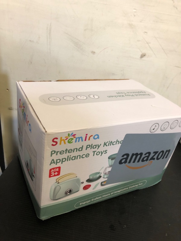 Photo 1 of Shemira Play Kitchen Accessories, Pretend Play Kitchen Appliances Toy Set with Coffee Maker, Blender, Mixer, Toaster, Toys for 3 4 5 6 7 8 Year Old, Birthday Gifts for Kids Age 3-5 4-6 6-8 Girls