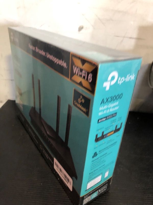 Photo 2 of TP-Link AX3000 WiFi 6 Router (Archer AX55 Pro) - Multi Gigabit Wireless Internet Router, 1 x 2.5 Gbps Port, Dual Band, VPN Router, OFDMA, MU-MIMO, USB Port, WPA3, Compatible with Alexa*/**factory sealed