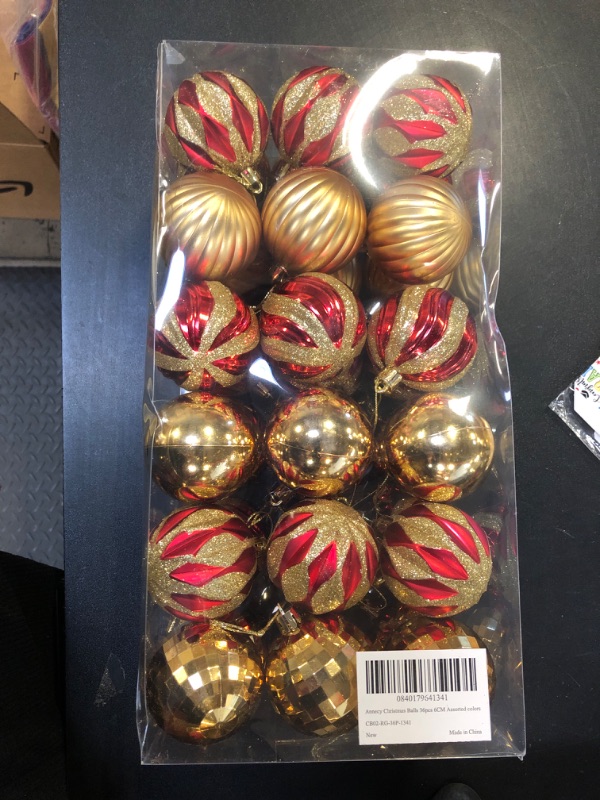 Photo 1 of Anneey Christmas Balls 36pcs 6CM Assorted colors 