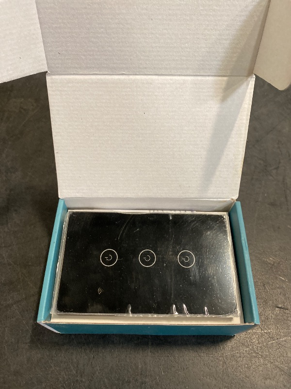 Photo 1 of BSEED Smart Light Switch, 3 Gang WiFi Alexa Light Switch with Remote APP Control and Timing Function, Single Pole Black Light Switches Work with Alexa, Google Assistant, Voice Control, Group Control