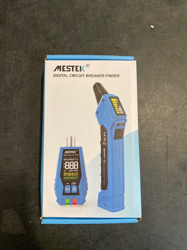 Photo 1 of MESTEK Circuit Breaker Finder, Electrical Circuit Tracer Tool Kit with Integrated GFCI Outlet Tester, Works on AC 90-120V, Circuit Tester with Buzzer Alarm & Color LCD Display, Includes Carrying Case
