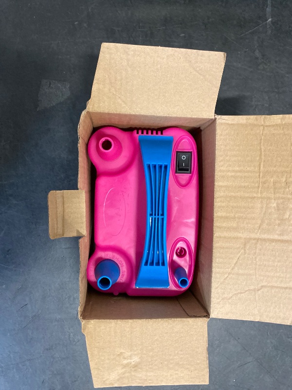 Photo 1 of Voircoloria Balloon Pump Electric, Portable Automatic Dual Nozzle Inflator 110V 600W with Tying Tools for Birthday Gender Reveal Baby Shower Balloons Party Decorations(Rose Red)