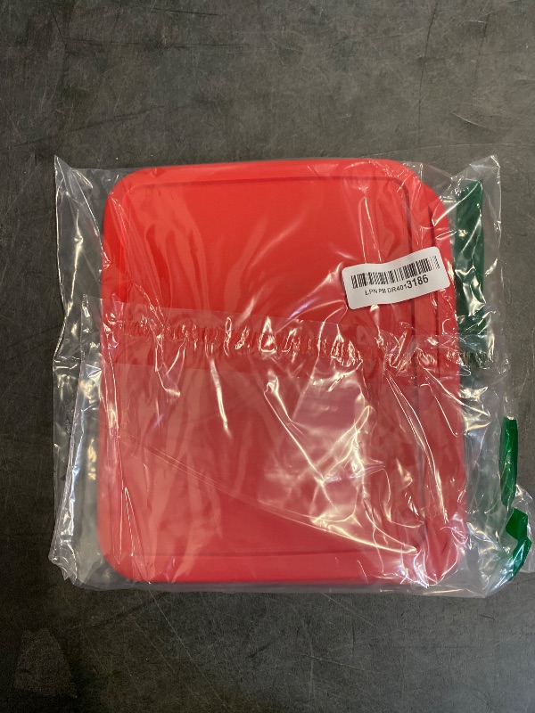 Photo 1 of Replacement Lids for Pyrex 11-Cup Glass Food Storage Container Bowls, (9.75 x 8-Inch) Plastic Rectangle Lids Covers fits Pyrex 7212-PC, Airtight & Leakproof (2-Pack, Red)