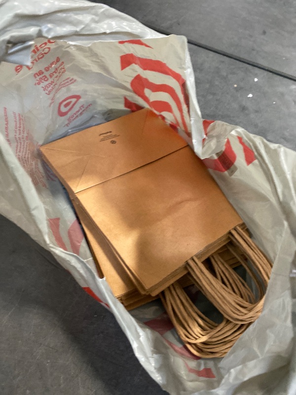 Photo 1 of BagDream 25Pcs Brown Gift Bags 8x4.25x10.5 Kraft Paper for Gifts, Shopping Retail Merchandise Grocery Sacks, Brown Paper Bags with Handles Bulk Medium