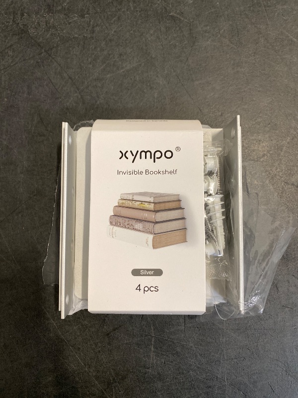 Photo 1 of xympo Floating Invisible Bookshelf Wall Mounted (Set of 4) - Aluminum - Turn Books into Floating Shelves