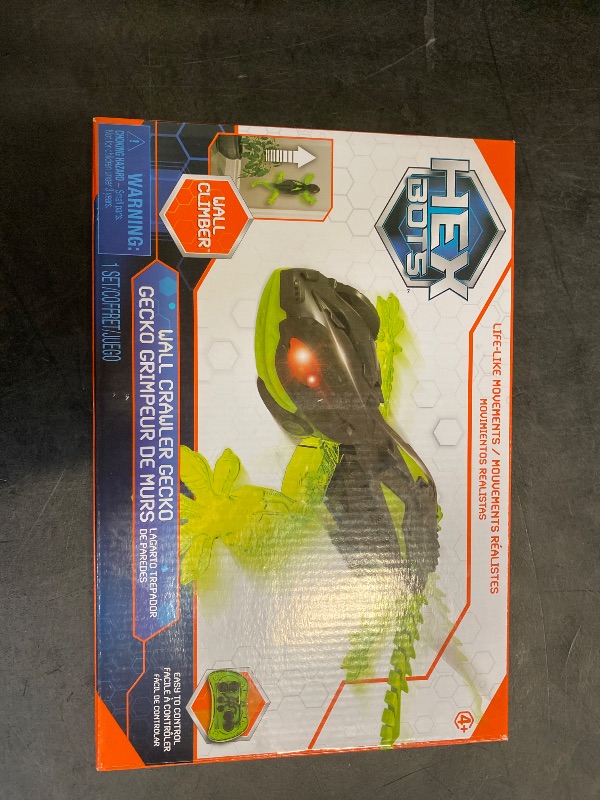 Photo 1 of HEX BOTS Wall Crawler Gecko, Rechargeable Remote Control Robot Kids Toys, Climbs up Walls for Prank Toys & Games, RC Robot Toys for Boys & Girls Ages 4 & Up