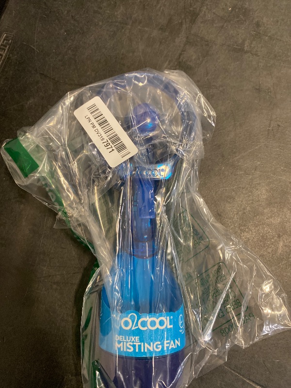 Photo 1 of O2COOL Deluxe Handheld Battery Powered Water Misting Fan (Dark Blue)