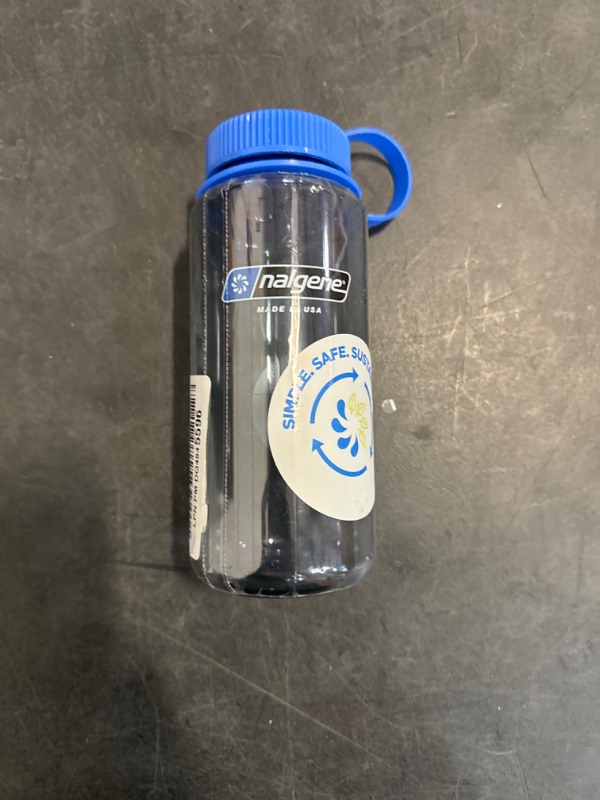 Photo 1 of Nalgene Sustain Tritan BPA-Free Water Bottle Made with Material Derived from 50% Plastic Waste (using ISCC certified mass balance), 16 OZ, Wide Mouth, Grey