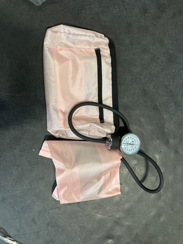 Photo 1 of Prestige Medical Adult Premium Aneroid Sphygmomanometer with Matching Carry Case, Pastel Pink