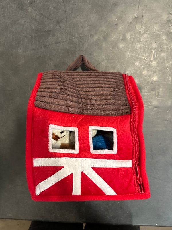 Photo 1 of PREXTEX Plush Farm House with Soft and Cuddly 5" Plush Horses, Farm Boy, and Barn House Carry Along Case